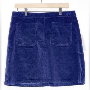Modcloth Navy Corduroy Mini Skirt with Front Pockets